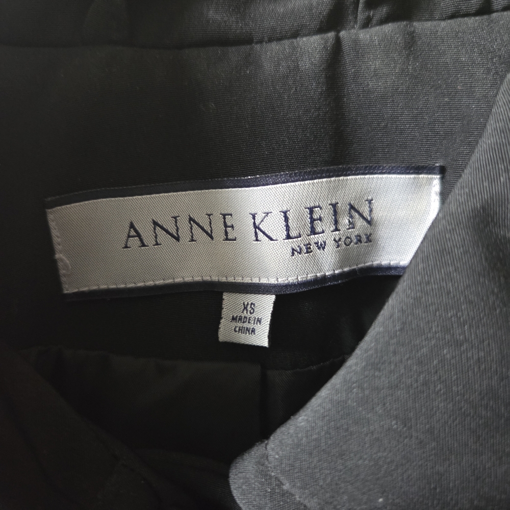 Anne Klein Elegant Black Pea Coat - Picture 3 of 8